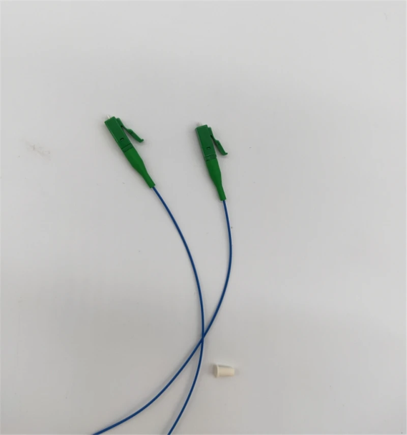 Coletas de fibra óptica LC/APC SM 0,9mm 1mtr 1,5 mtr 2,0 mtr cable azul conector verde LC APC IL 0,2dB envío gratis ELINK 100 Uds