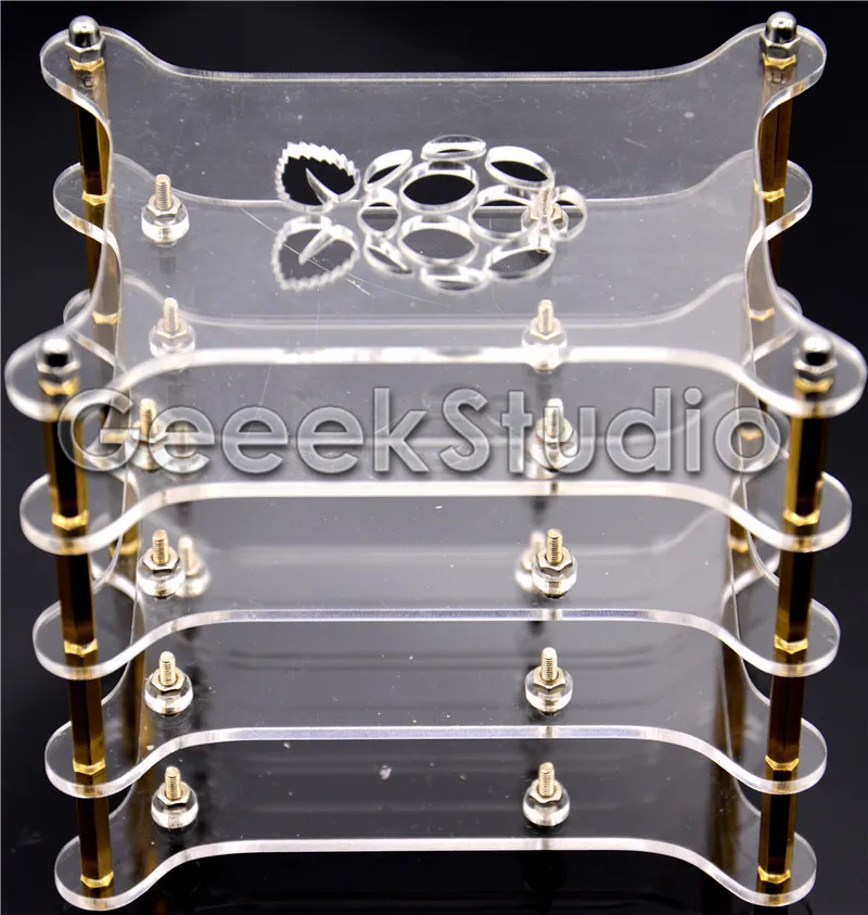 Four Layers of Acrylic Case Enclosure Shell for Raspberry Pi 2 / 3 Model B