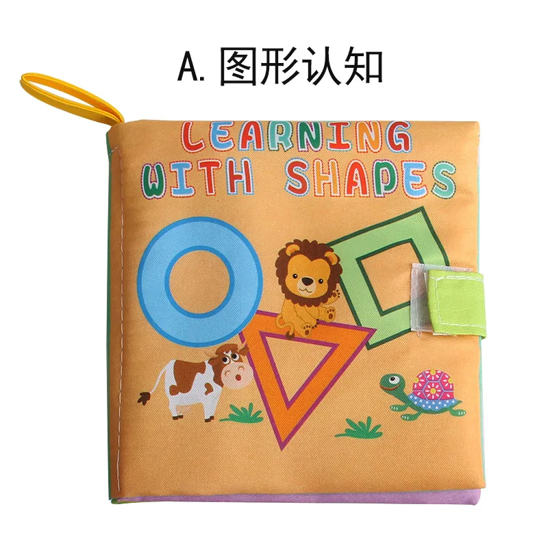 New Baby Color Cloth Book Puzzle Toys In English Forest Animal Digital Recognition Baby First Book