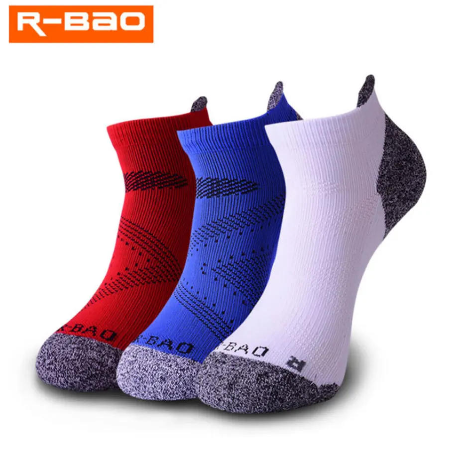 R-Bao New Running socks Sweat-Absorbing Aomfortable Marathon Women Outdoor Socks Men Fitness Sports Short Socks