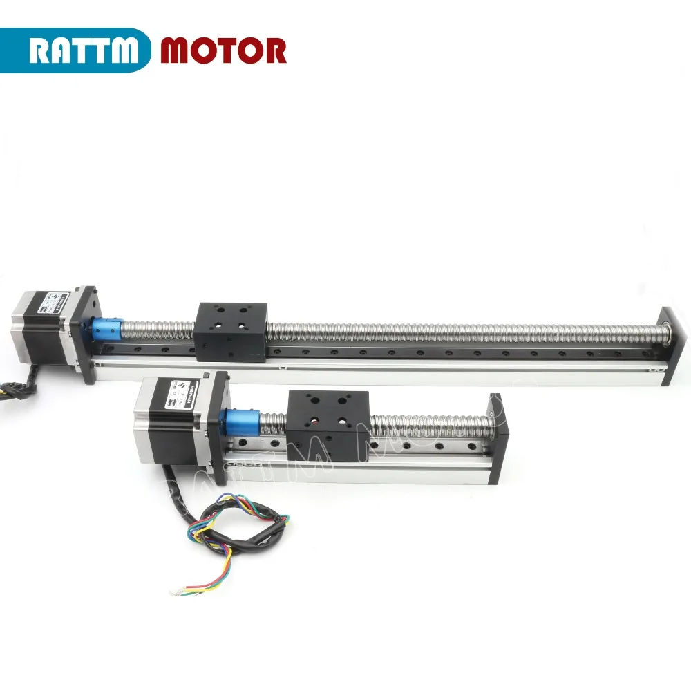 Imagem -05 - Palco Linear com Parafuso Esférico 100 200 300 400 500 mm Trilho Linear Quadrado Mais Motor de Passo Nema23 para Eixo Cnc Xyz Cbx1605-atuador de