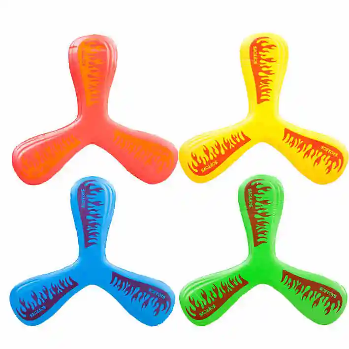 Boomerang-Softoys de Material Eva para interiores, juguete de seguridad de trébol de camuflaje, capacidad de movimiento, desarrollo de espuma para gimnasia, Unisex, 1 unidad