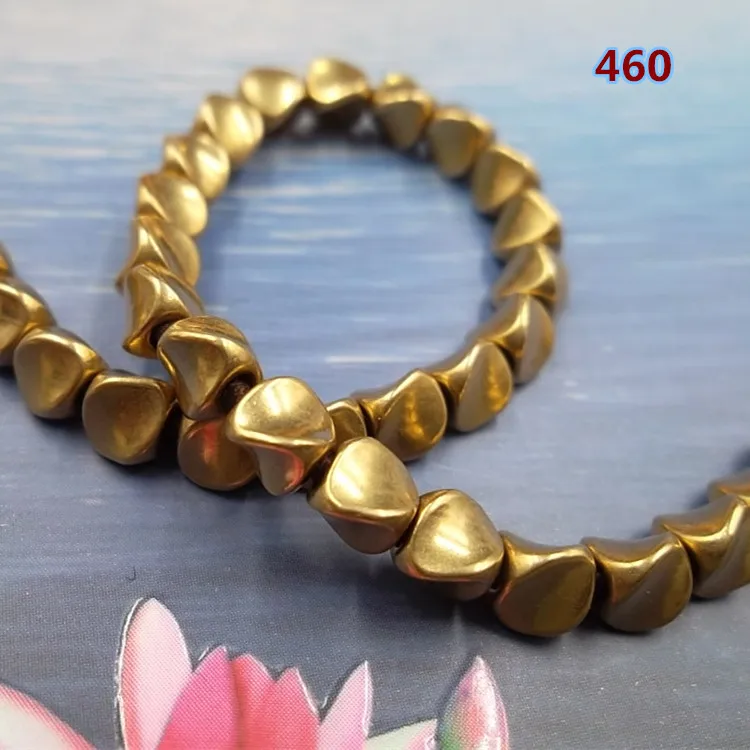 50pcs/lot Craft Irregular Loose Copper Beads 4.5mm Decoration Handmade Beading Spacer Findings DIY Jewelry Making For Women Men