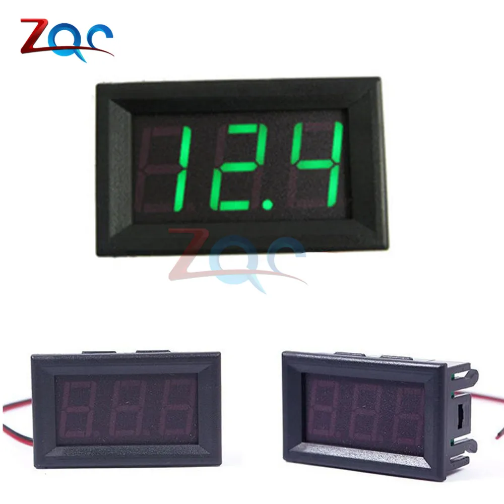 Mini LED Digital Display Voltmeter Detector DC 0-30V / DC 4.5 -30V / AC 70 -500V Voltage Monitor Tester Gauge for Motorcycle Car