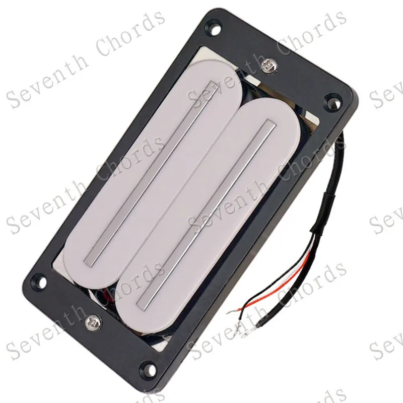 Ein Set mit 2 Stück Hot Rail Dual-Blade-Elektro-Gitarren-Humbucker-Tonabnehmern für Hals und Steg, 4-Draht-Tonabnehmer, Weiß oder Schwarz wählbar – Detail 10