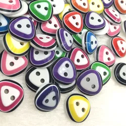 50 pezzi Mix bottoni in plastica per bambini 13mm cucito artigianale 2 fori PT136