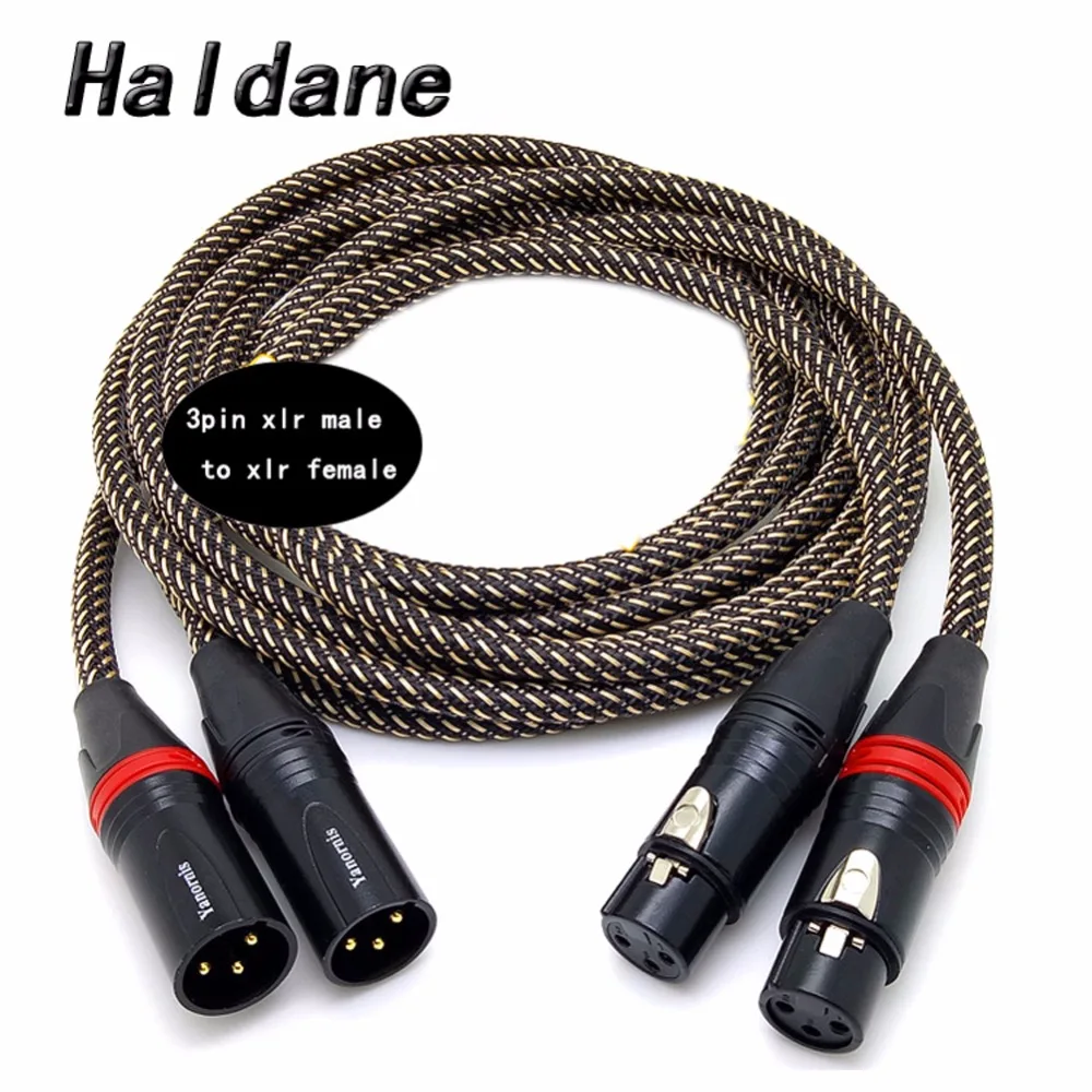 Free shipping Haldane 5N OCC copper super Reference XLR balance interconnect cable 3pin XLR Male to Female connector cable