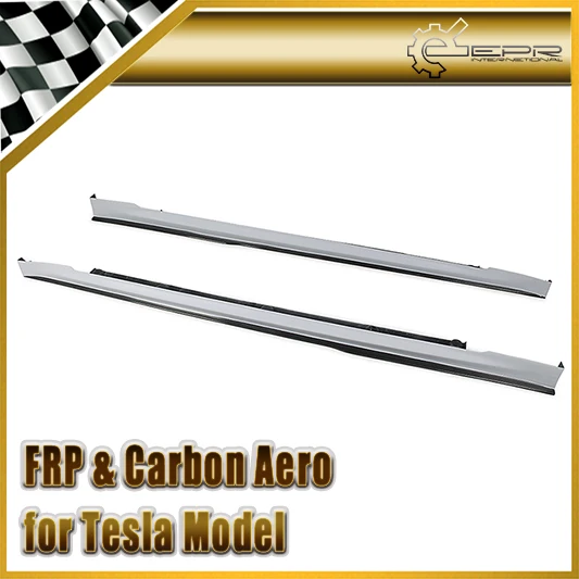 

Car Styling For Tesla Model S Revo Style FRP Fiber Glass Side Skirt Extension