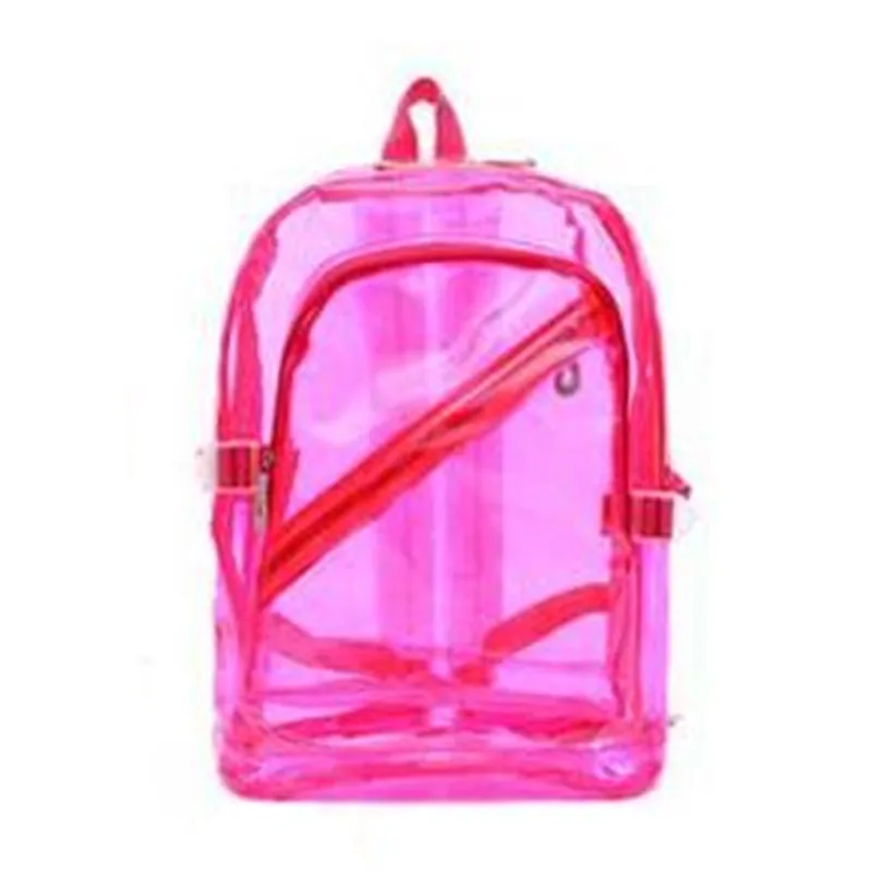 NEW Waterproof Backpack Transparent Clear Plastic for Teenage Girls PVC School Bags Shoulders Bag space backpack notebook