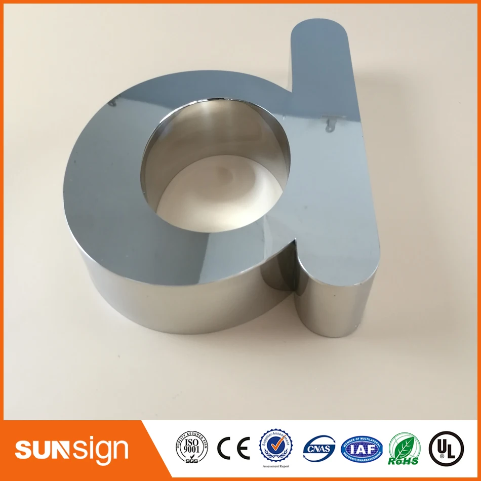 Solid Waterjet Cut Letters stainless steel letter sign