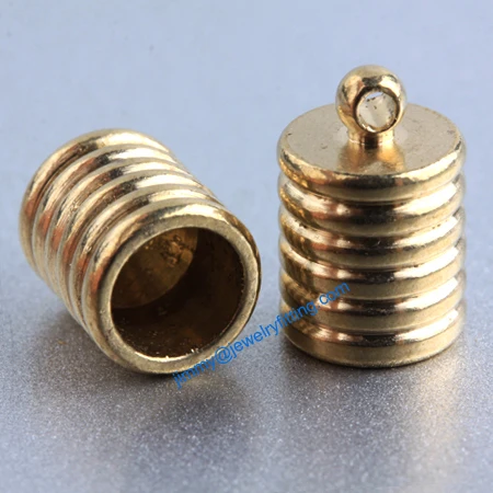 

All kinds of Jewelry findings Raw Brass end cap railing end cap for laether cord blind end caps 8*12*6mm