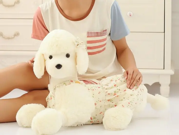 new lovely plush poodle dog toy lying dog pillow doll about 70cm 2685