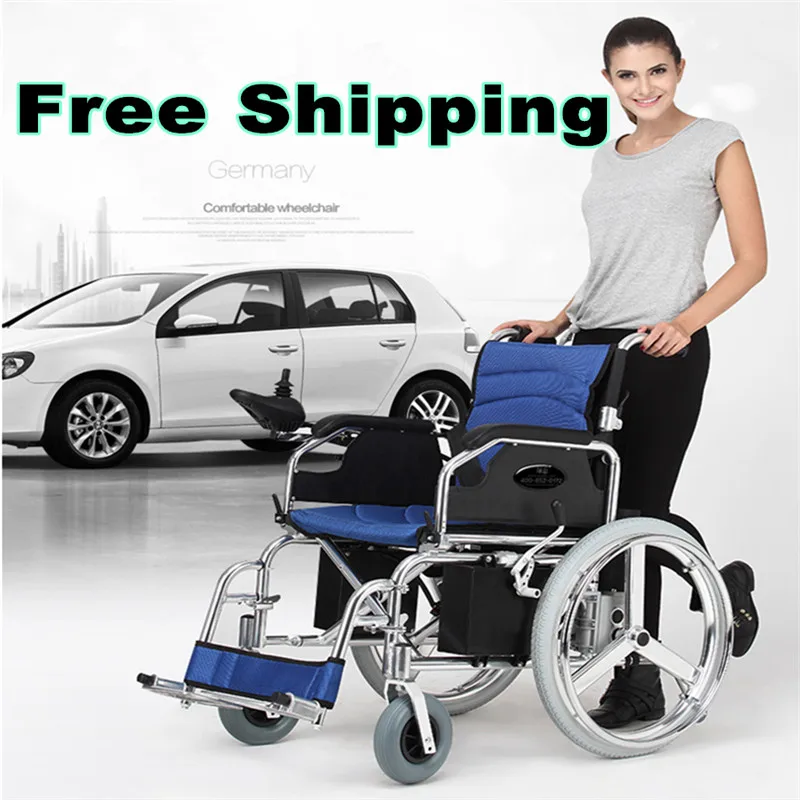 China Rehabilitation Economy Ultralight Auto Motorized Folding Electric Powered Wheelchair With Motors For Disabled