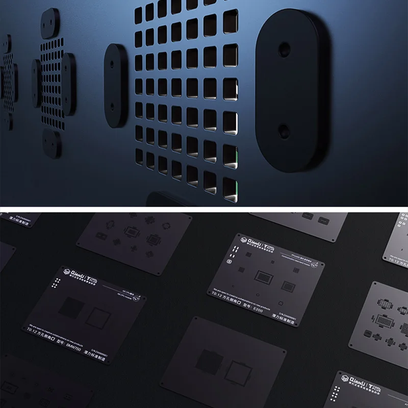 Qianli 3D Power Logic Reballing Stencil for IP 8P 8 7 7P 6S 6 5S 5 0.12mm Solder Template Set Power IC Tin Steel Net