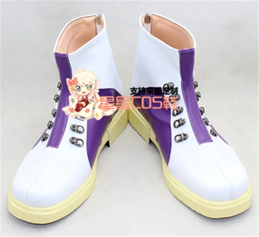 

God Eater Burst 2 Gilbert White Adult Halloween Cosplay Shoes Boots X002