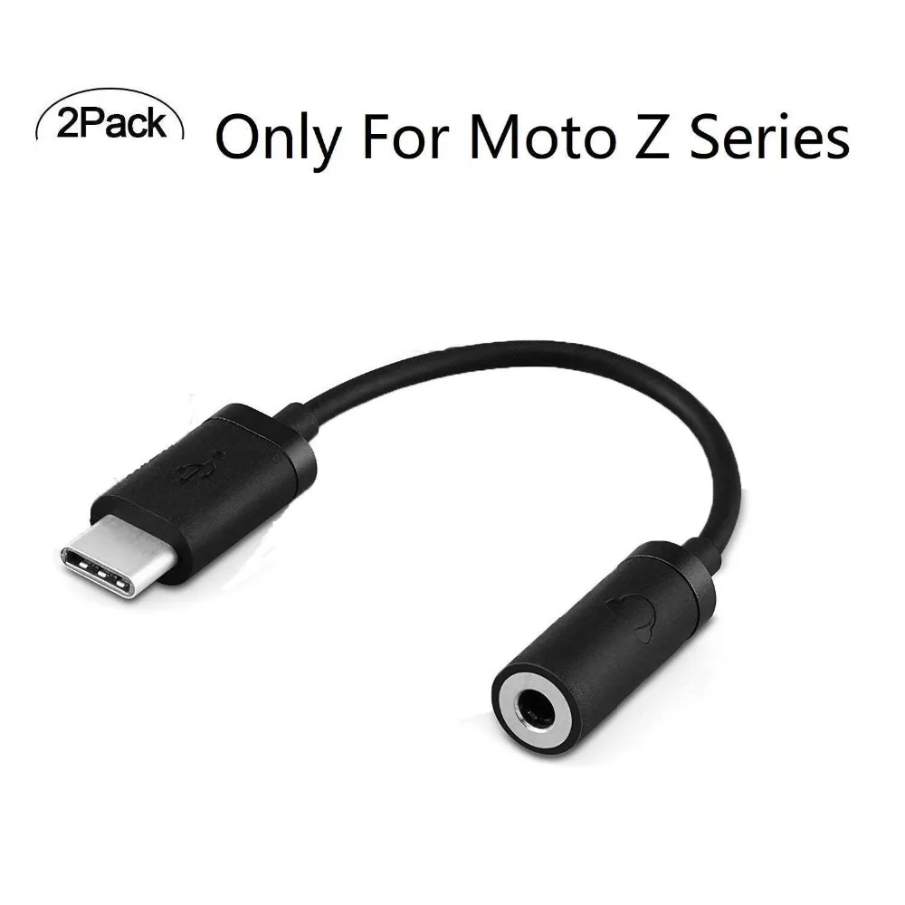 

2Pack Type C to 3.5mm Cable for motorola Moto Z Series, Moto Z Force, Z Force Droid, Z2 Force, Motorola Z Play