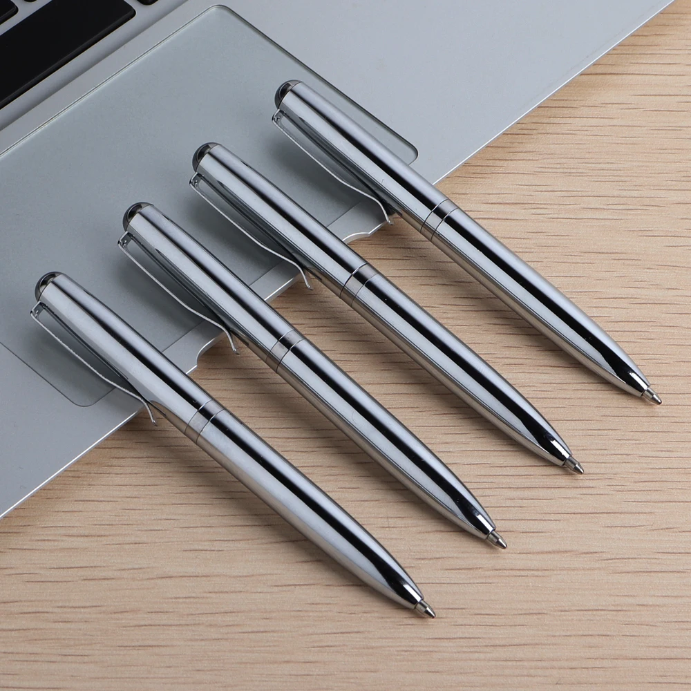 Mini Metal Ballpoint Pen Rotating Pocket-size Pens For School Office Portable Ball Point Pen Small Pen Exquisite Brief