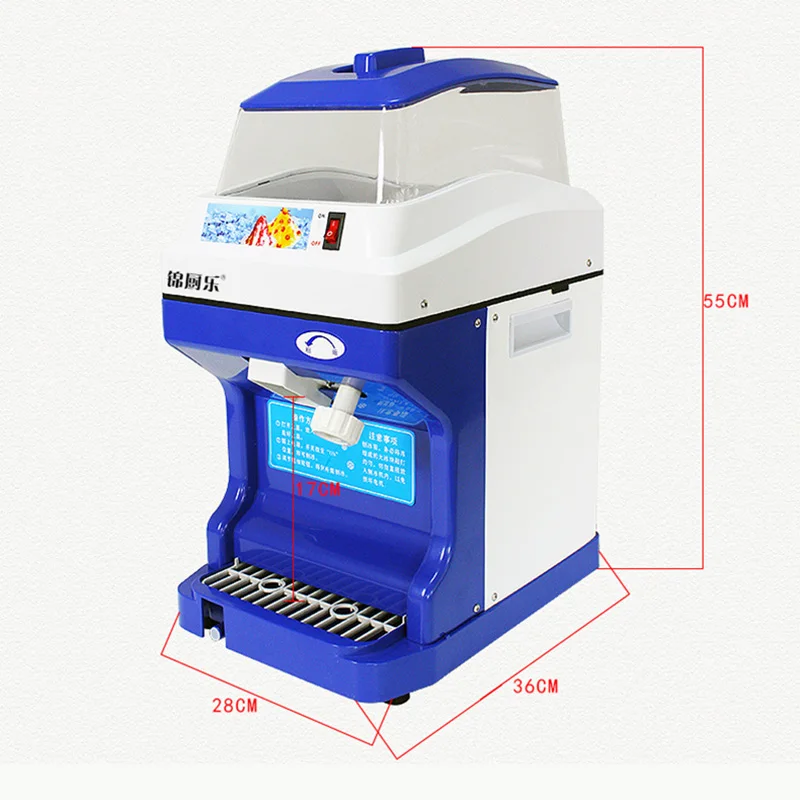 Commerciali di grandi dimensioni capacità elettrica neve ghiaccio macchina per il ghiaccio, macchina Ghiaccio Tritato Frantoi di Ghiaccio