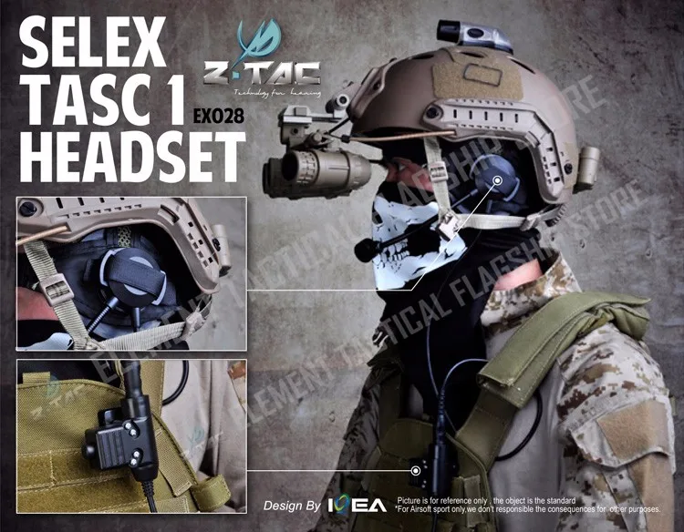 Z-タクティカルZ-TAC,ミリタリー規格のAirsoftヘッドセット