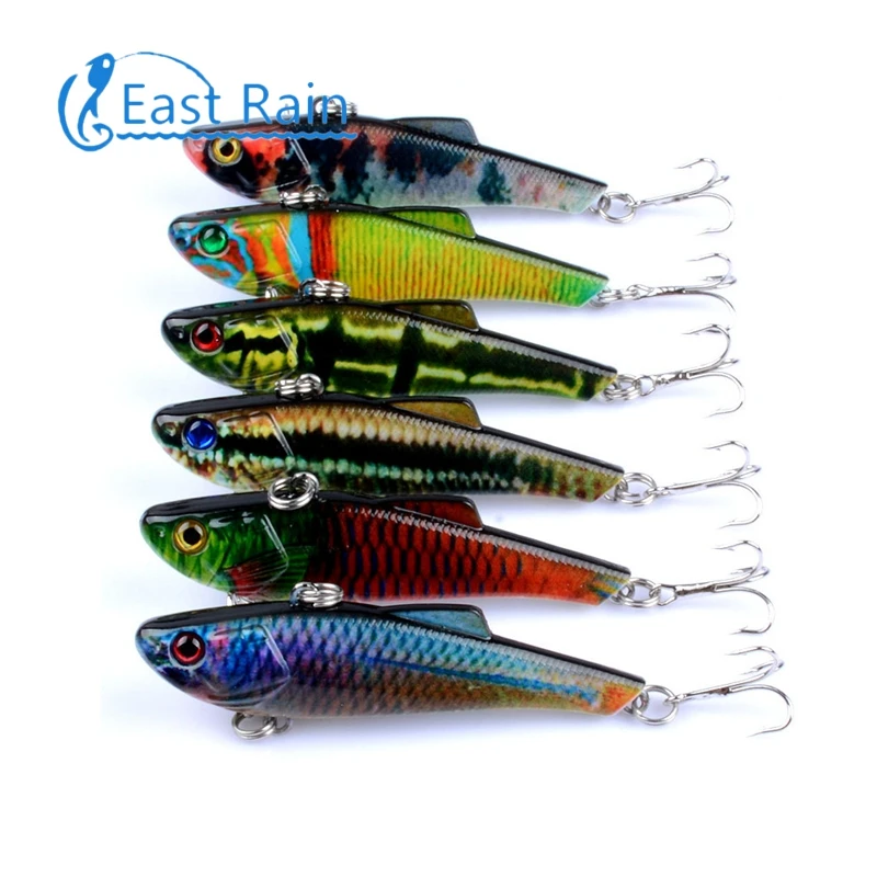 

East Rain 7cm 6.6g Painted All Range Bait Freshwater Saltwater Fishing Lure Sinking VIB Artificial Hard Bait Free Shipping