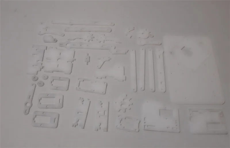 DIY MeArm pocket size arm robot mechanical plate kit- white color arcylic Robot - v1.0 laser cut acrylic kit/set