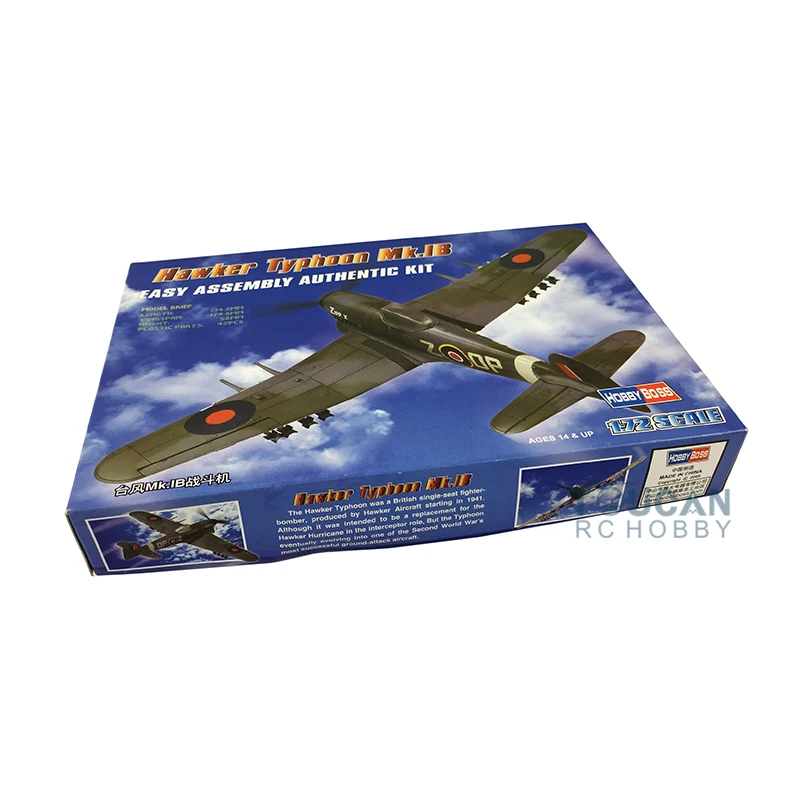 

Hobby Boss 80232 1/72 Scale Hawker Typhoon Fighter Mk.IB Bomber Static Model TH06179-SMT2