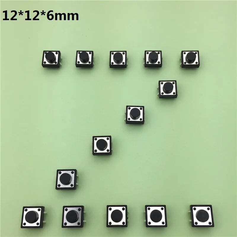 30pcs 12x12x6MM 4PIN Tactile Tact G83 Push Button Micro Switch Self-reset DIP Top Copper High Quality Sell At A Loss USA Belarus