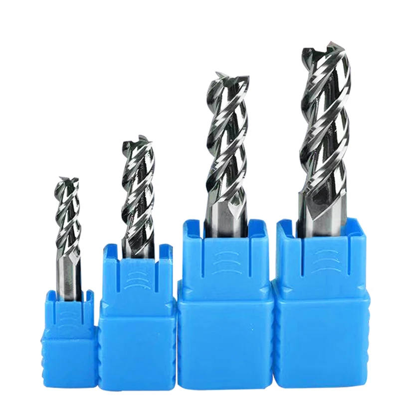 Zgt Alumínio Cnc Cortador Hrc50 Flauta Alumínio Cobre Fresa de Madeira Moinho Carboneto de Tungstênio Fresa de Aço Fresa End Mill