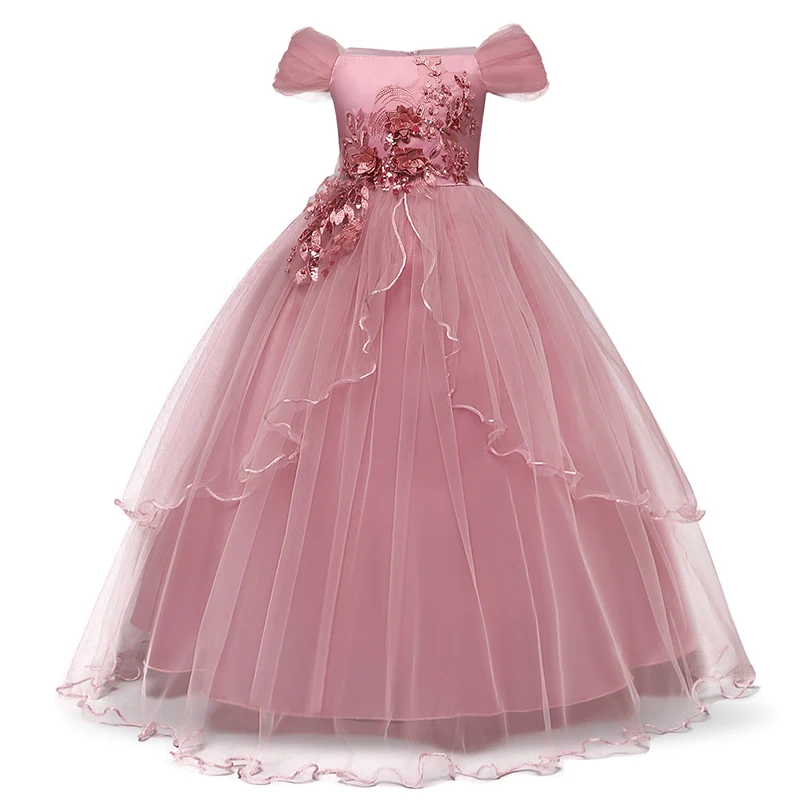 Summer Kids Dresses For Girls Wedding Dress Elegant Toddler Girls Princess Dress Children Evening Party Dresses vestido infantil