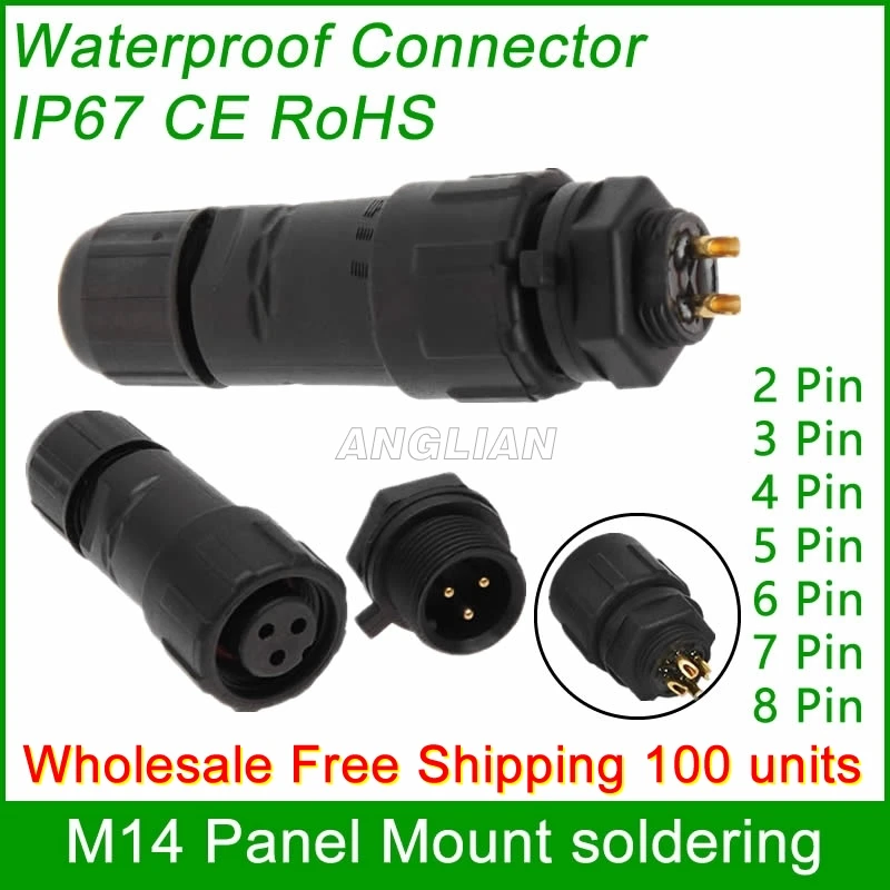 Imagem -03 - Tomada com Conector Macho e Fêmea 100 Unidades à Prova Dágua Ip67 para Áreas Externas com Painel de Montagem