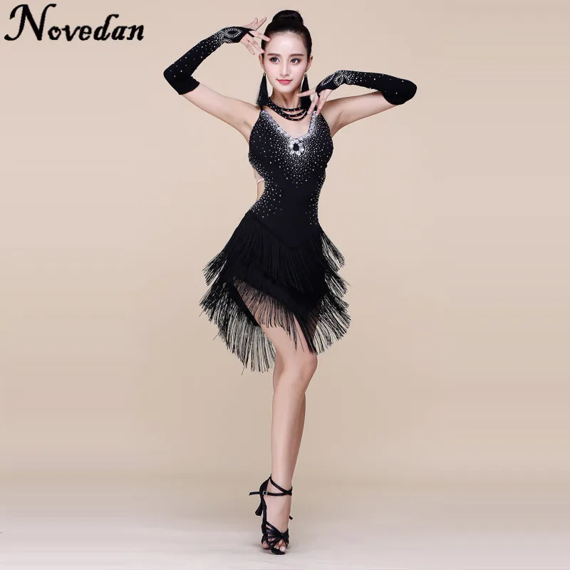 Professional Fringe Latin Dance Dress For Women Ballroom Dance Competition Dresses Lady Modern Tango/Rumba/Salsa/Latin Costumes