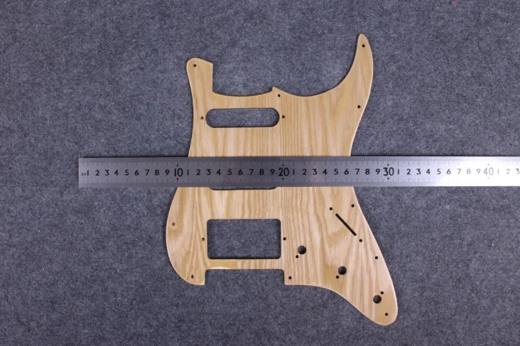 Strat   Electric Guitar Pickguard ASH Wood Guitar Plate SSH Style guitar Parts