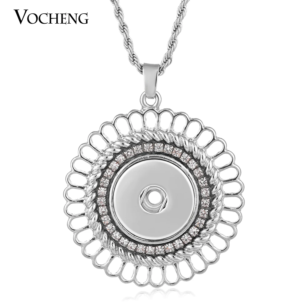 

10pcs/lot Wholesale 18mm Vocheng Snap Button Charms Women Necklace Stainless Steel Chain 18mm Jewelry NN-506*10 Free Shipping