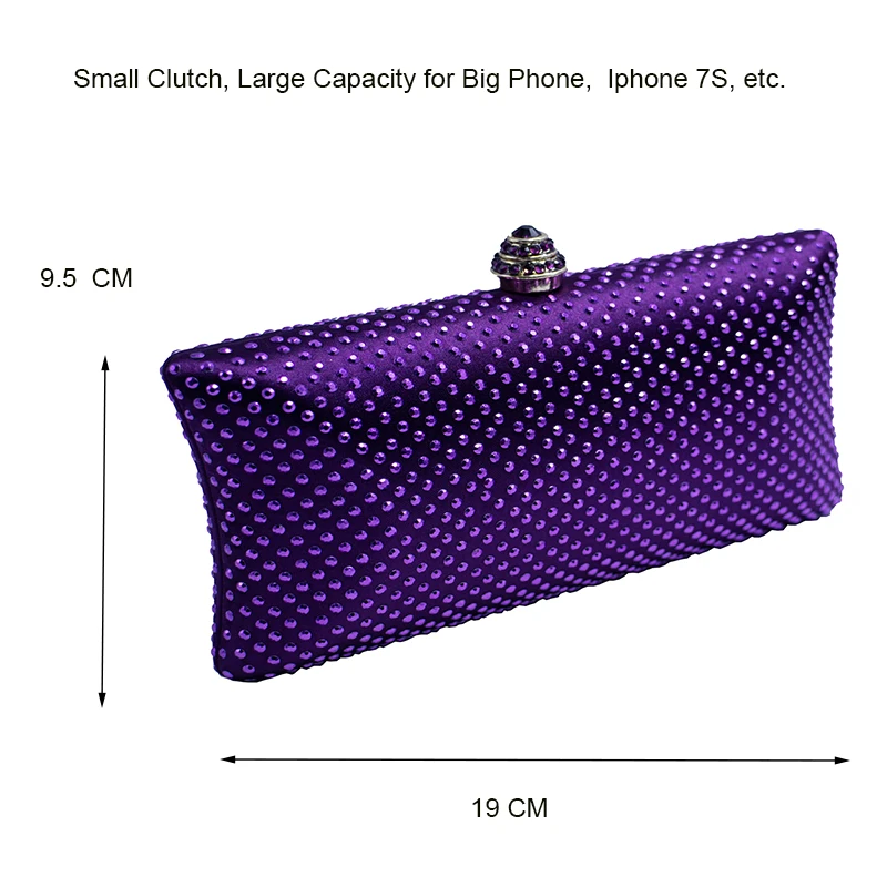 Elegant Women Evening Bag and Clutches with Rhinestone Crystal for Women's Prom Party Wedding