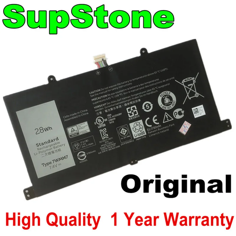 

SupStone 28WH New Original 7WMM7 laptop Battery For Dell Venue 11 Pro Keyboard Dock D1R74 RTY89 CFC6C DL011301-PLP22G01