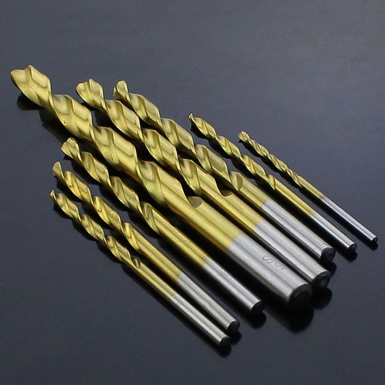 1.7mm 1.8mm 1.9mm 2mm 2.1mm 2.2mm 2.3mm High Speed Steel HSS Titanium Coated Metal Wood Plastic Straight Shank Twist Drill Bit