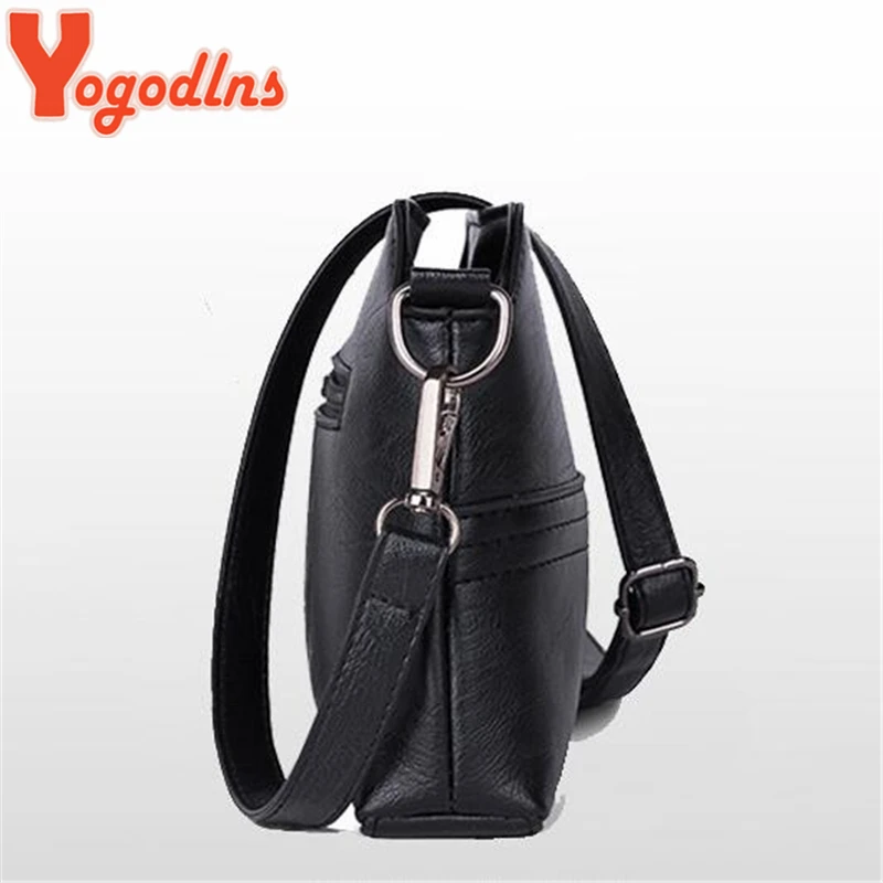 Yogodlns Casual PU Leather Women Crossbody Bag Shoulder Messenger Bags For Female Mother Small Phone Purse Bags High Quality