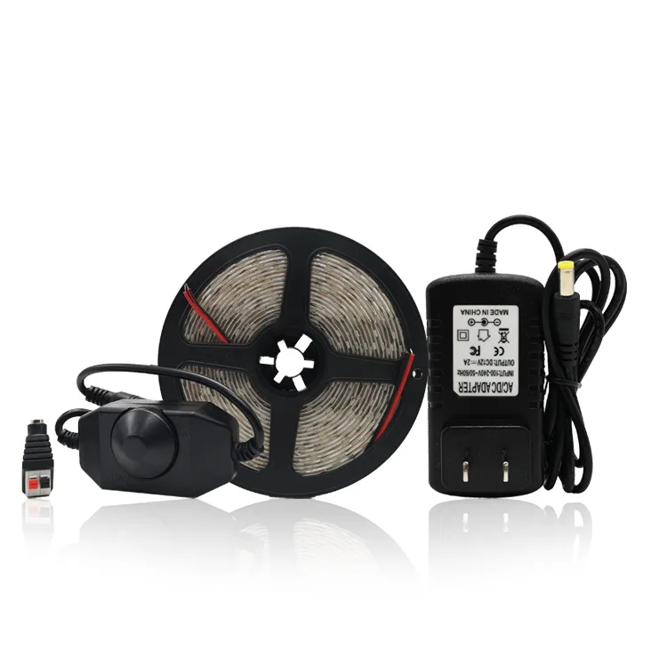 

Светодиодная лента 2835 SMD, 60 светодиодов/м, водонепроницаемый белый/теплый белый с одним регулятором яркости, источник питания 12 В, 2 а постоянного тока