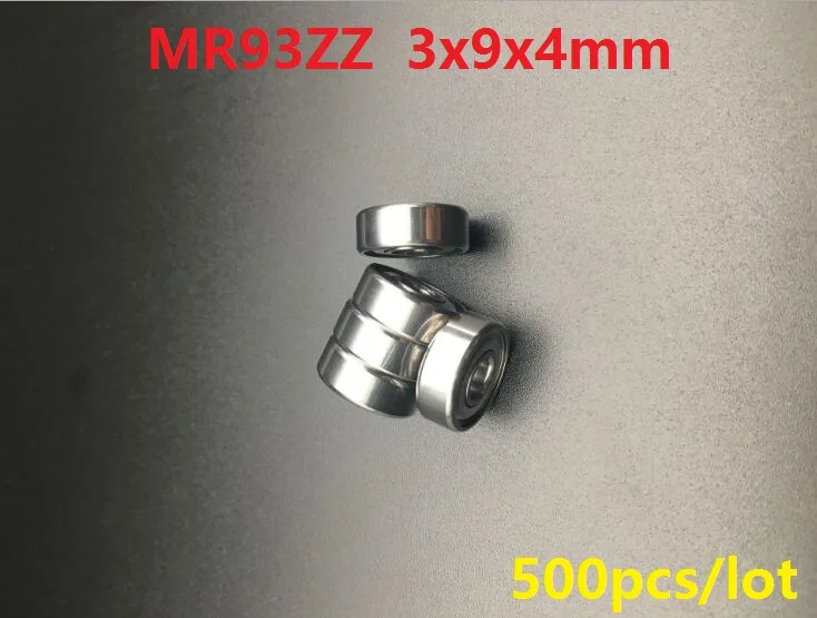 Imagem -02 - zz Mr93z Mini Rolamento de Esferas em Miniatura 3x9x4 mm Rolamento Rígido de Esferas 3*9*4 mm 500 Peças Lote Mr93zz Mr93