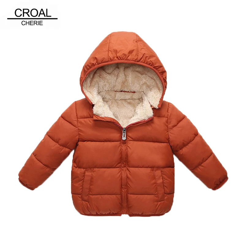 

CROAL CHERIE Children's Parkas Winter Jacket For Girl Boys Winter Coat Kids Warm Thick Velvet Hooded Baby Coats Outerwear 90-130