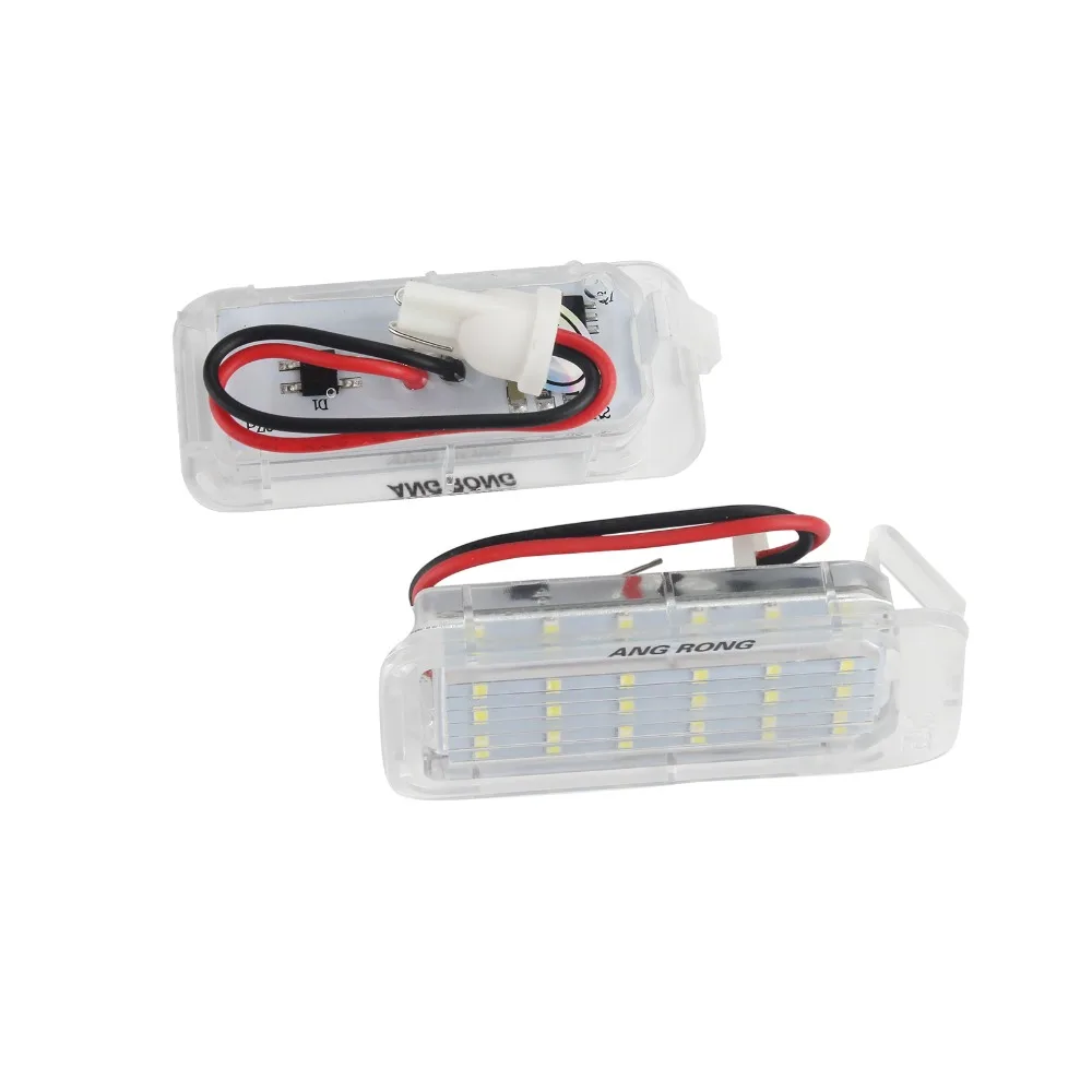 ANGRONG 2x LED Licence Number Plate Light Canbus For Ford Fiesta Focus C-Max Kuga Mondeo Galaxy MK4