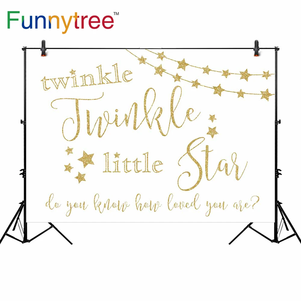 Funnytree photographic wall-papers photo background twinkle little star sweet heart my love golden backdrops photocall