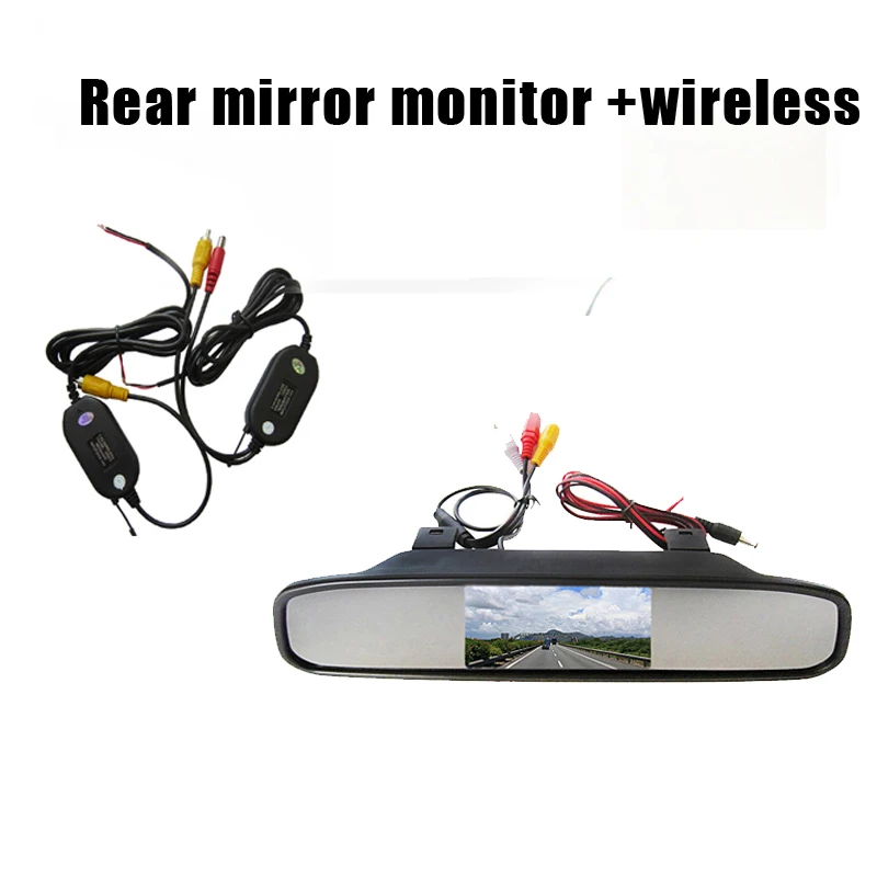 Video transmitter& receiver  Wireless 2.4 GHz transmitter/receiver set ( Vehicle voltage12 Volt) Screen rear mirror monitor