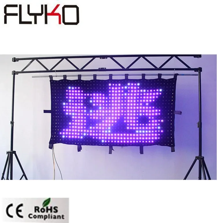 P5 black cloth full color 3in1 lights decoration imagic led curtain lighting 3ft by 6ft