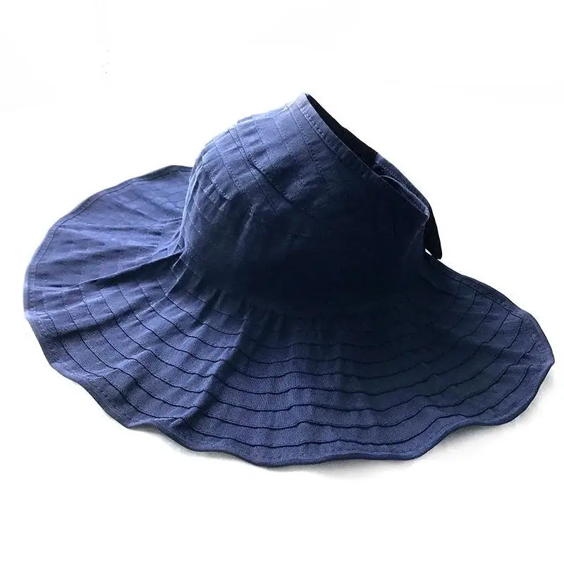 COKK Hat Women Summer Hats For Women Girls Foldable Beach Sun Hat Ponytail Cap Wide Brim Portable Anti-Uv Vacation Travel