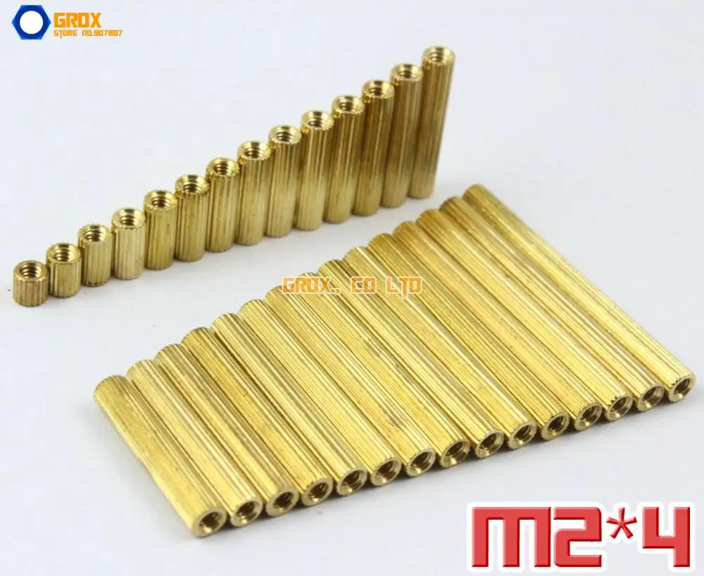 

500 Pieces Brass M2 x 4mm Female PCB Motherboard Standoff Spacer