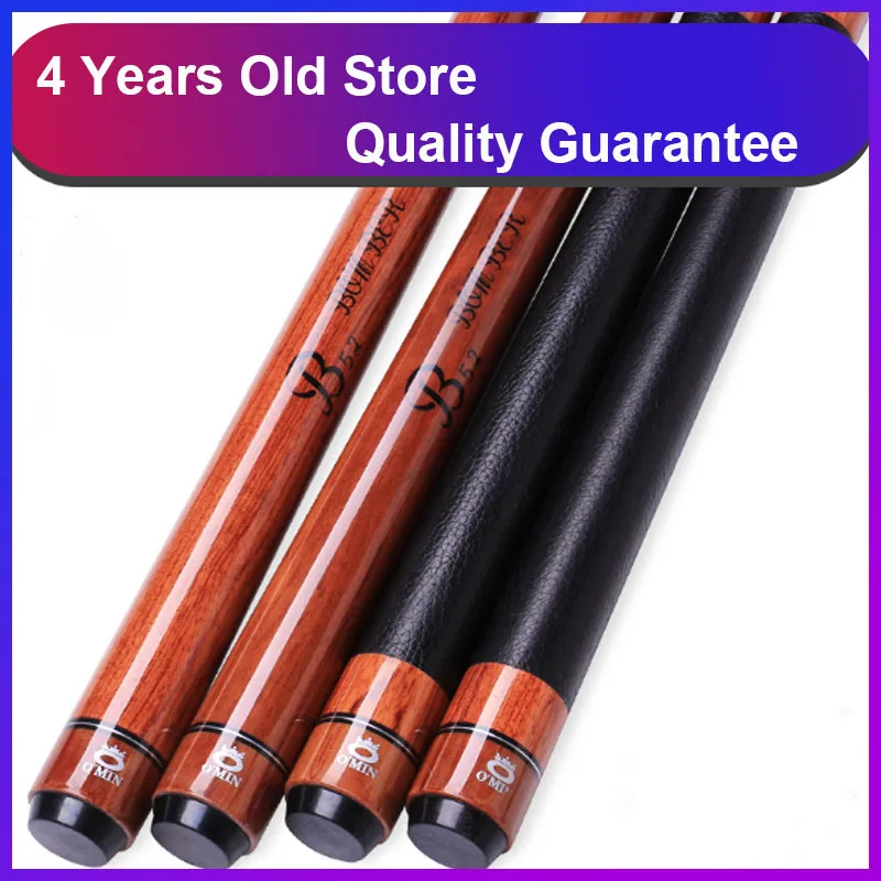 OMIN 2 in 1 Break Punch Jump Cue Billiard Stick 14 MM Tip 141 CM Length Solid Wood and Leather Handle 2 Options China