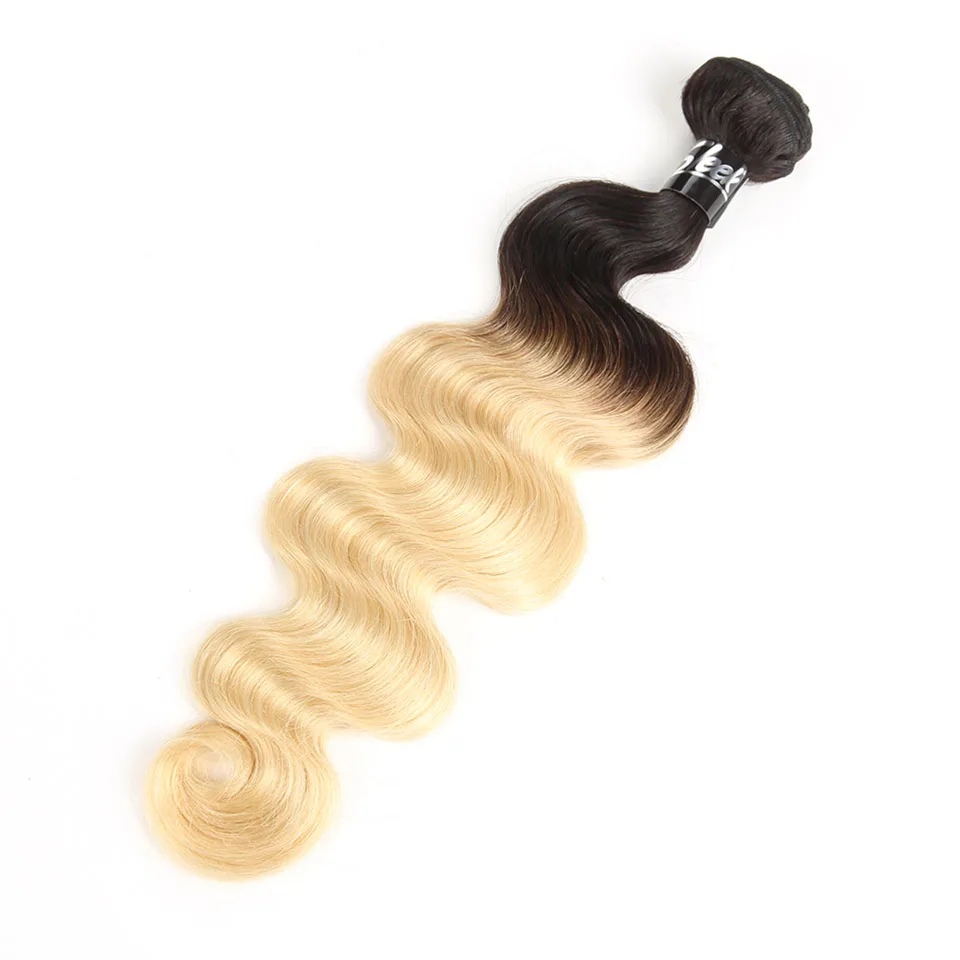 Sleek T1B/613 Blonde Bundles Brazilian Hair Body Wave 100% Human Hair Extension 1 Pc Remy Hair 10 To 30 inches