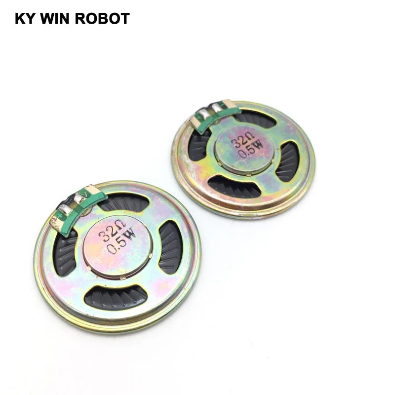 5pcs/lot New Ultra-thin speaker 32 ohms 0.5 watt 0.5W 32R speaker Diameter 40MM 4CM thickness 5MM