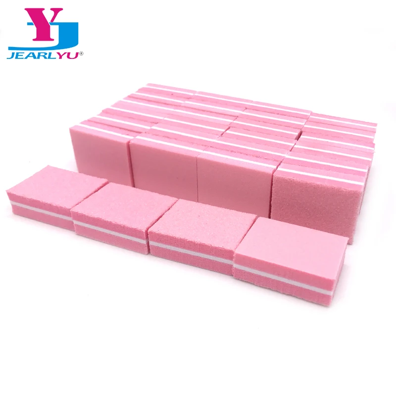 

50 X Nail File Sanding Pink Buffer Block Mini Sponge Nail Filer Lime Ongle Manicure Polishing Grinding For Women Care Tools Sets